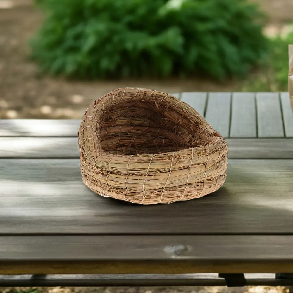 

Chicken Laying Nest Woven Straw Bed for Comfortable Breathable Handmade Chicken Sleep Nest Coop
