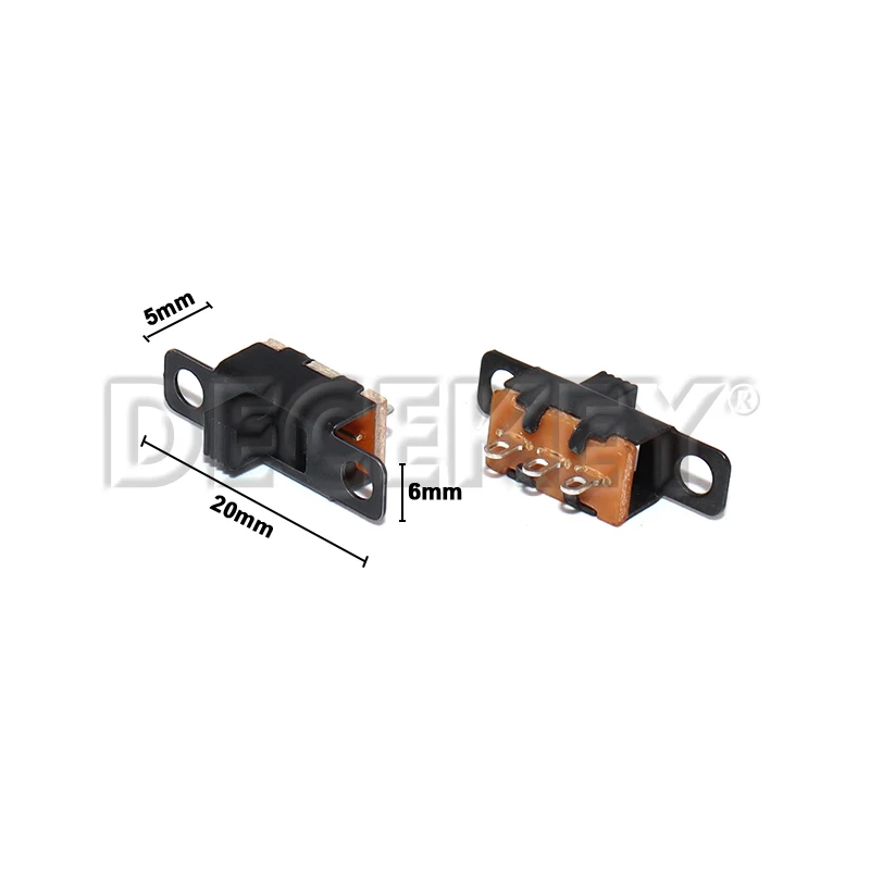 10PCS Toggle Switchs 3MM~8MM SS12F15VG7 SS12F15 SS12F15VG3 G4 G5 3PIN 1P2T Slide Switch Handle High