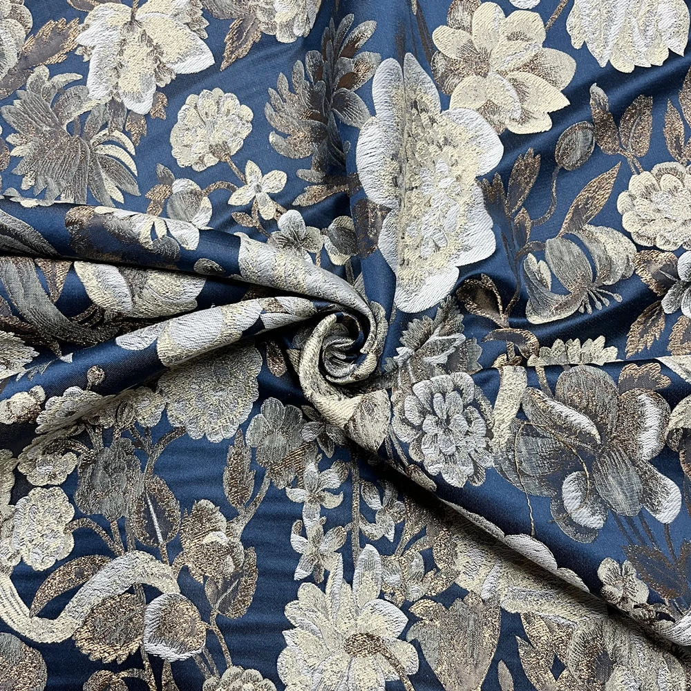 Canapé Jacquard Floral Tissé de Luxe Classique, Style Américain, Mobilier d'Nik, 140cm de Largeur, Vendu au Mètre