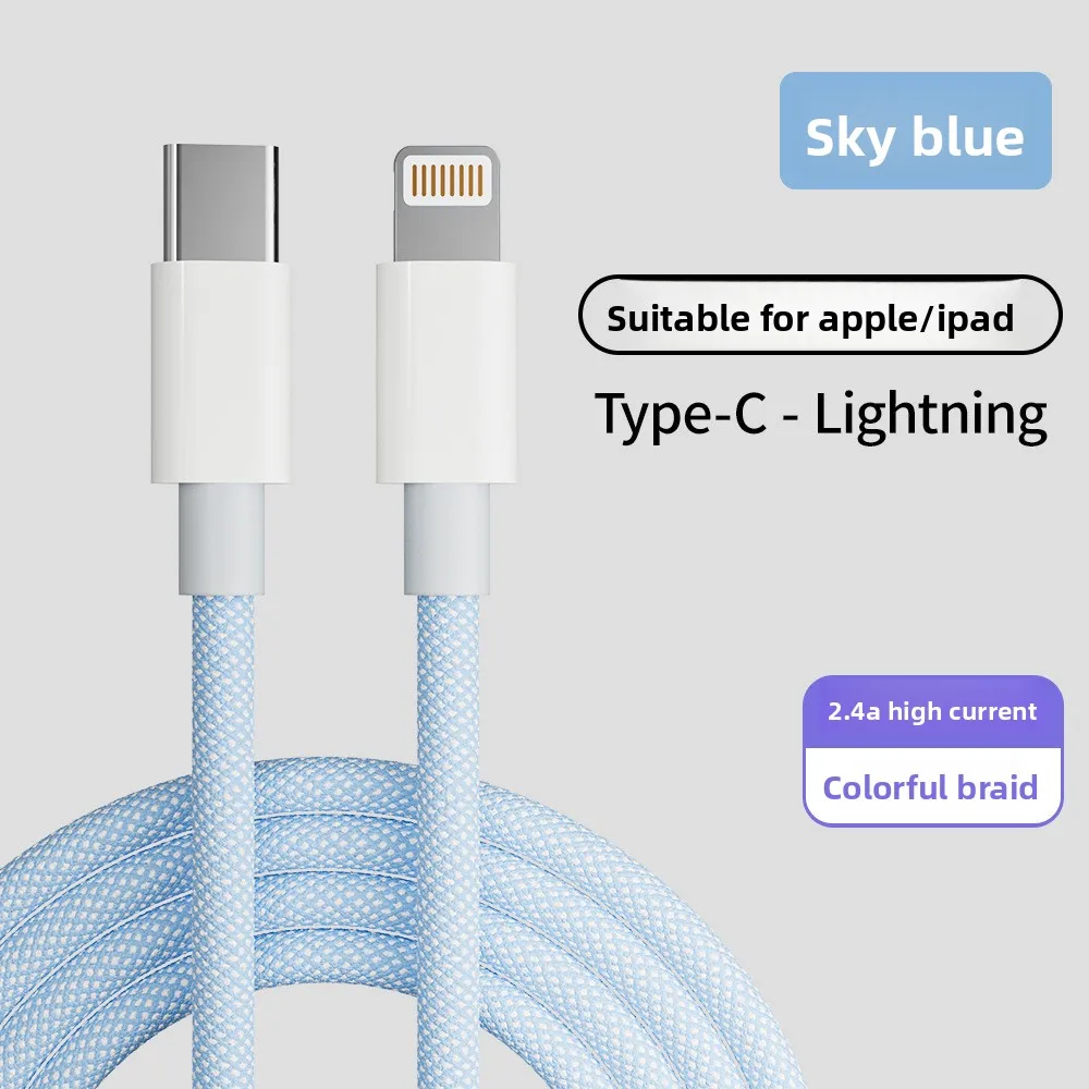 100W Fast Charging for iPhone 15/iPad/MacBook | USB 3.1 Gen 2, Durable Nylon-Braided-MFi-Certified Braided USB-C to C PD Cable