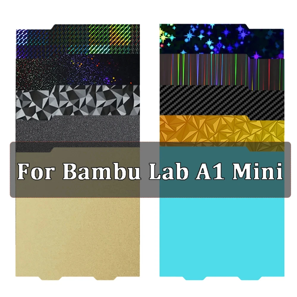 

For Bambu Lab A1 Mini Build Plate Double Sided H1H PEY PEO PET PEI Bed Spring Steel Sheet Pei Sheet 184x184 for Bambulab A1 Mini