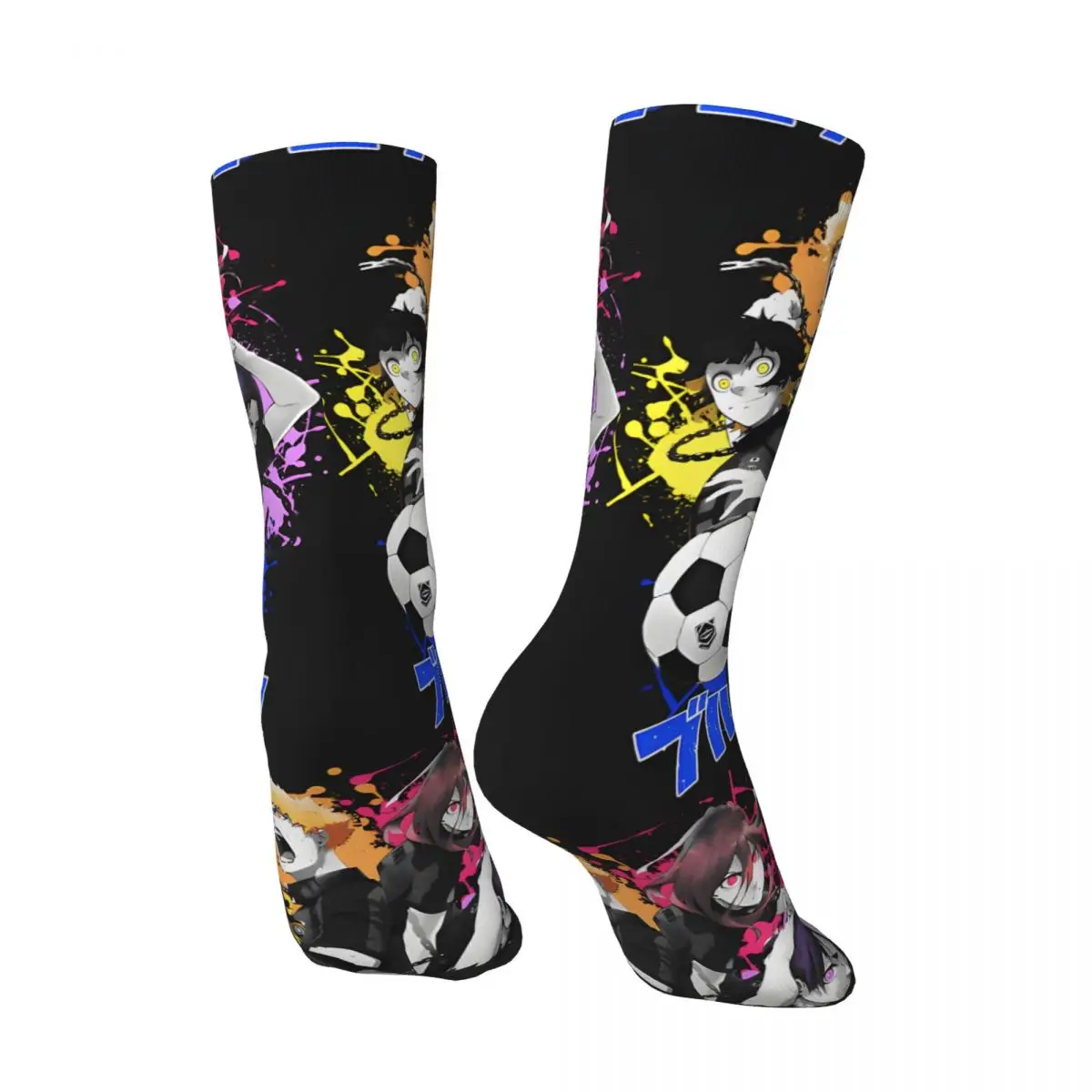 Hip Hop Vintage Team Z Crazy Men\'s compression Socks Unisex B-BLUE LOCK Harajuku Seamless Printed Novelty Crew Sock Boys Gift