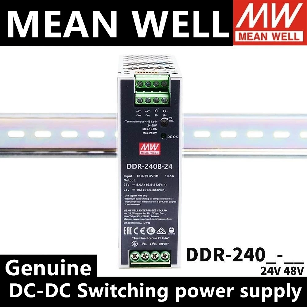 

MEAN WELL DDR-240B-24 DDR-240B-48 DDR-240C-24 DDR-240C-48 DDR-240D-24 DDR-240D-48 DC-DC switching power supply