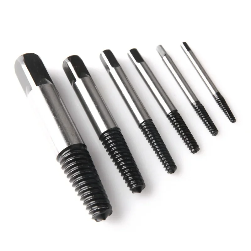 5PCS/6PCS Gebrochene Beschädigte Schraubendreher Extractor Drill Bit Set Carbon Stahl Doppel Seite Schraube Pull Center Bohrer bits – Detail 3