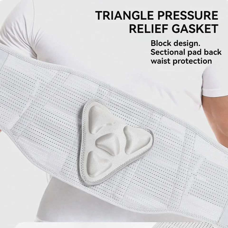 دعامة الظهر من AOLIKES لآلام أسفل الظهر مع نظام دعم بيونيك، حزام دعم قطني، تصميم شبكي مسامي مع وسادة قطنية