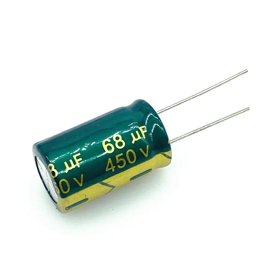 

10pcs/lot 450v 68UF 450v68UF Low Impedance high frequency aluminum electrolytic capacitor size 16*25 20%