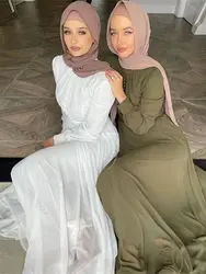 Ramadan Eid Chiffon Abaya Dubai Luxury 2024 Abaya musulmano per le donne abiti caftano abbigliamento islamico Robe caftano Marocain Femme