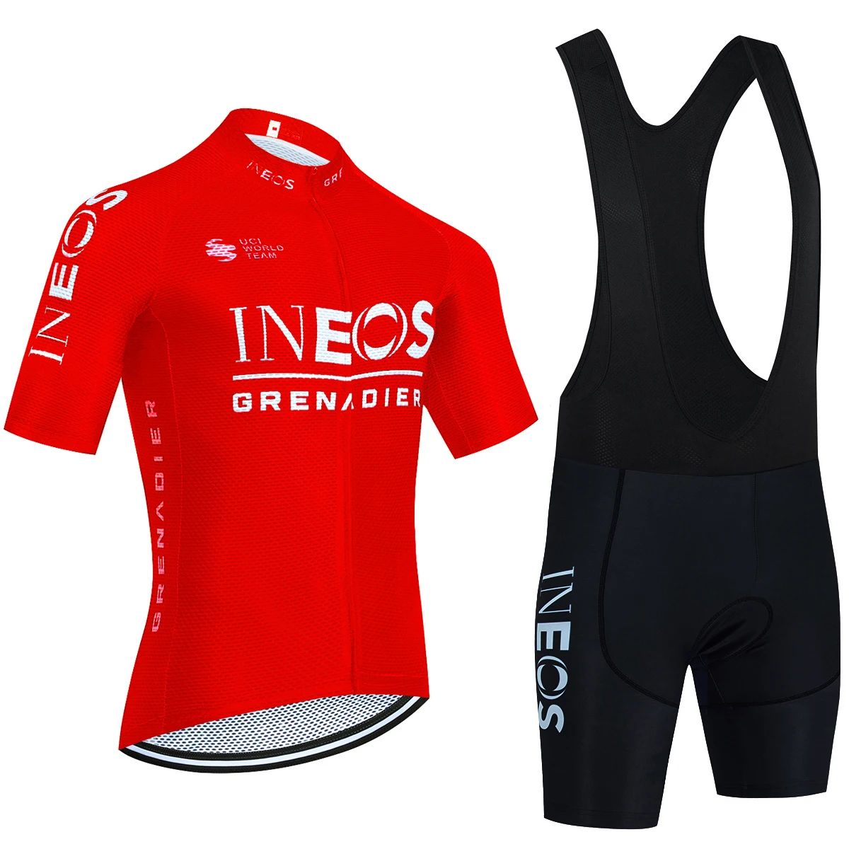 Nowa 2024 biała koszulka kolarska INEOS na rower drużynowy Maillot Jersey zestaw szortów Ropa Ciclismo Pro Bicycl Tshirt odzież