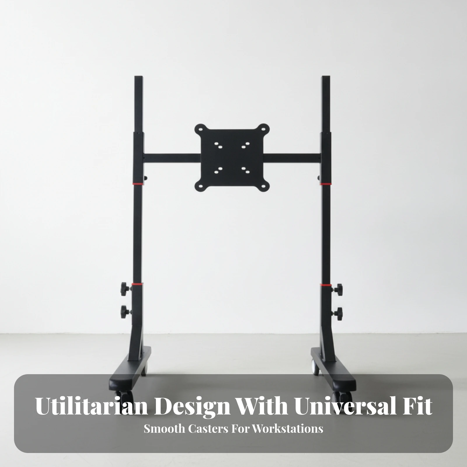 Mobile TV Stand with Wheels Freestanding Rolling TV Cart Furniture Lockable Sturdy for Presenters, Conference Rooms, Offices