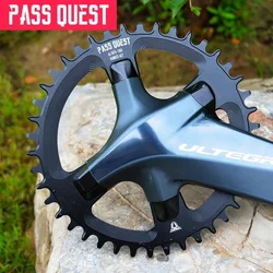 PASS QUEST 110BCD narrow wide chainring tooth plate for R8000 R7000 R9100 road bike folding bicycle 36T-58T 9-12speed round oval