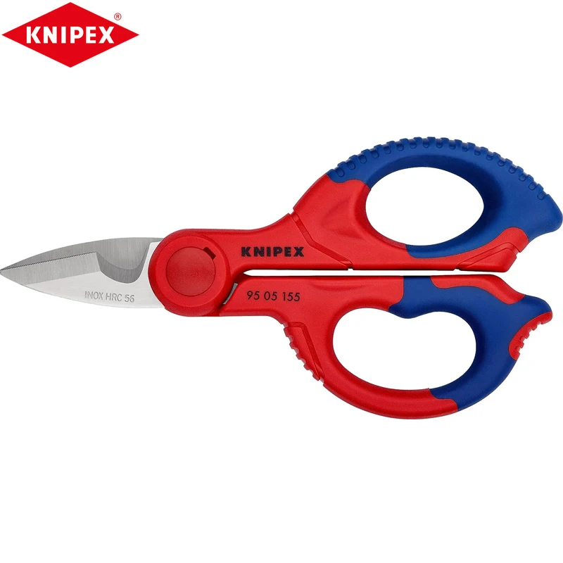 KNIPEX 95 05 155 SB Multifunctional Scissors For Electricians Dual Material Handle Glass Fiber Reinforced Material