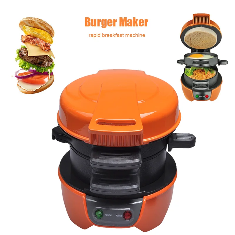 

110V/220V Multi Function Burger Sandwich Maker Egg Waffle Steak Home Frying Baking Electric Pancake Breakfast Bread Toaster