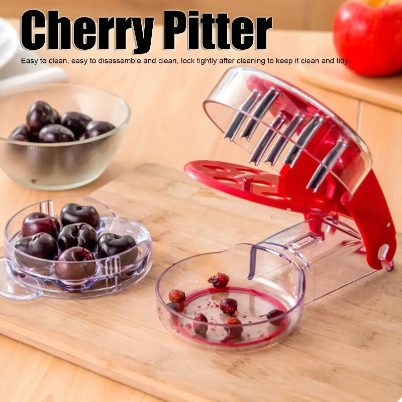 

Core Remover Cherry Seed Remover Plastic Simple and Convenient Kitchen Household Red Date Bayberry Press Type Core Container