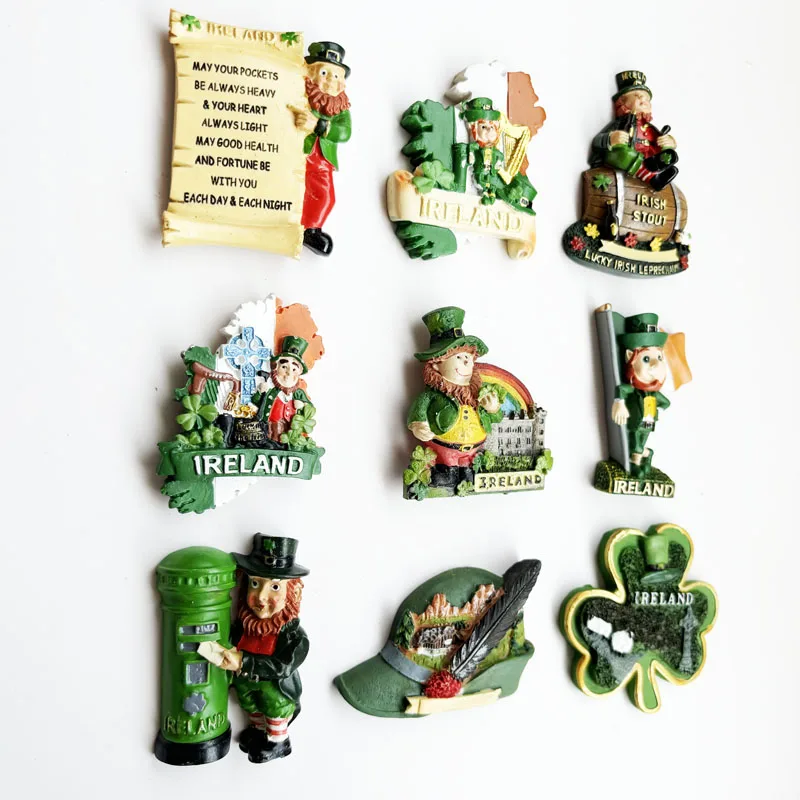 Irish Refrigerator Magnets Creative Home Decor Gifts Travel Souvenirs Dwarf Crafts