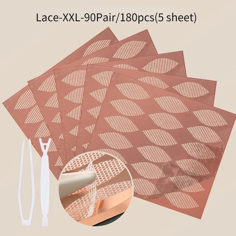 Kant Mesh Olijfvormige Ooglidpasta-vormige Onzichtbare Dubbele Vouw Ooglid Schaduw Tape Sticker Schoonheid Make-up Ooglid Tool 180-480 Stuks