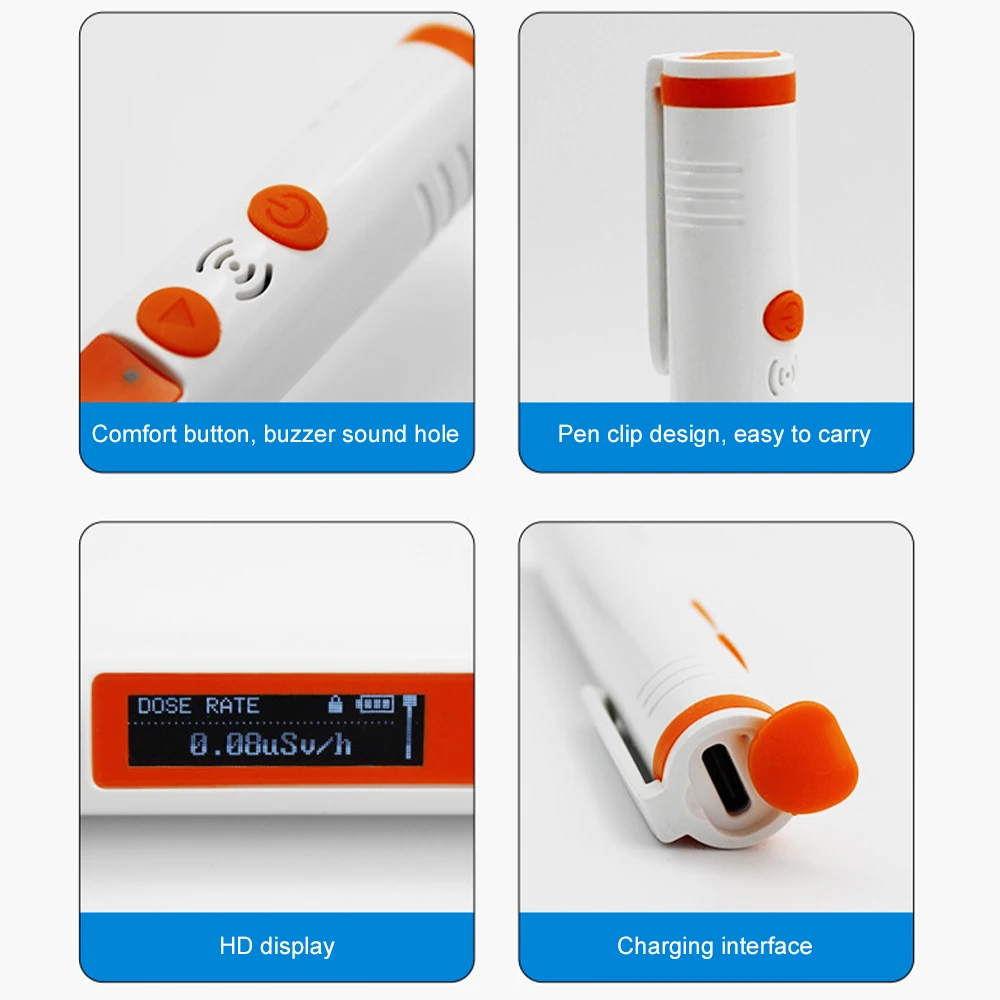 Geiger-Nuclear Radiation Detector Handheld Radioactive Dose Alarm X-Ray Counter Beta Gamma, Geiger Dosimeter