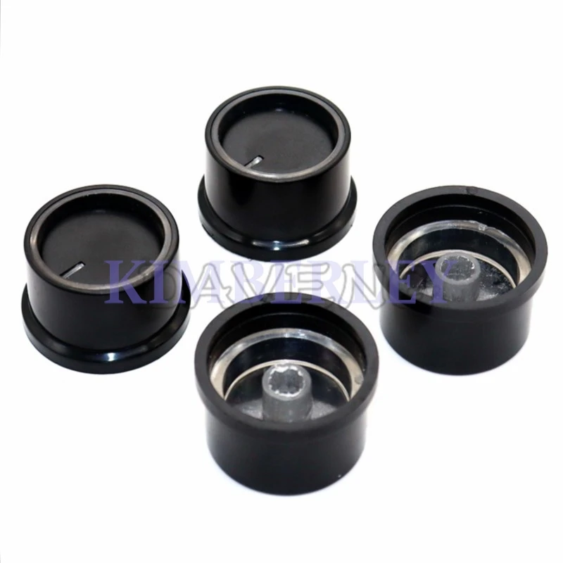 3 Piece Transparent Knob Cap 30 X 18MM Plastic Knob Cap Potentiometer Knob Audio Power Amplifier Adjustment Knob Cap