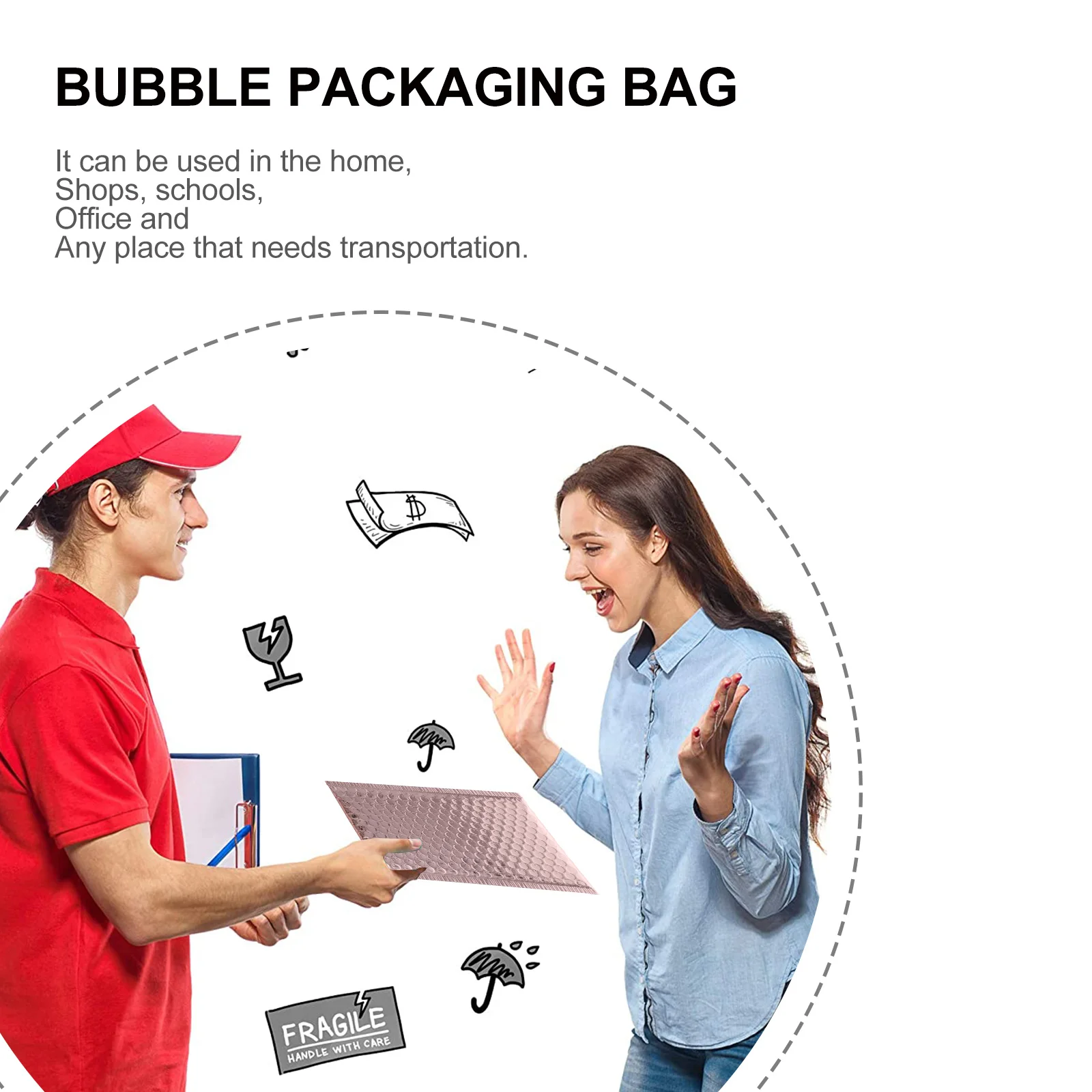 25 sacos de pacote de bolhas dos pces selo evidente de violação confiável para envelopes do produto envelopes de embalagem da bolha