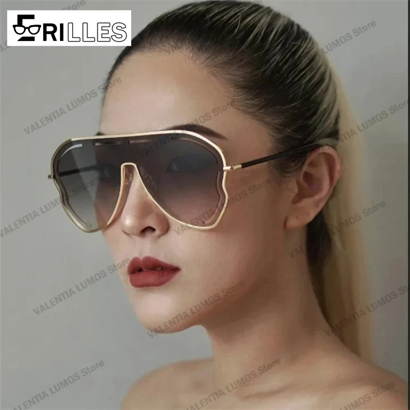 Neue übergroße Pilotensonnenbrille, hohles Design, UV400-Schutz, ideal für Reisen und Partys