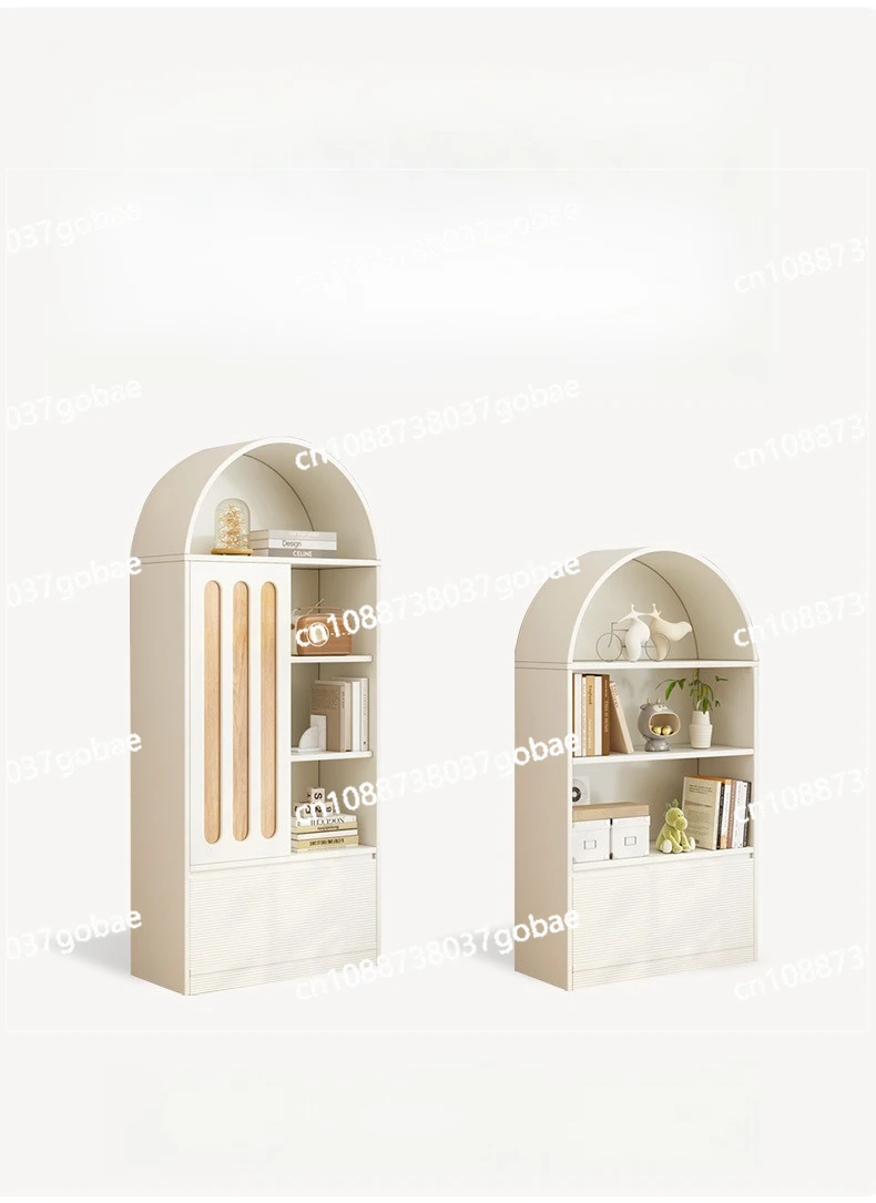 

Simple display cabinet Living room vertical white floor storage cabinet Multi-layer bookshelf