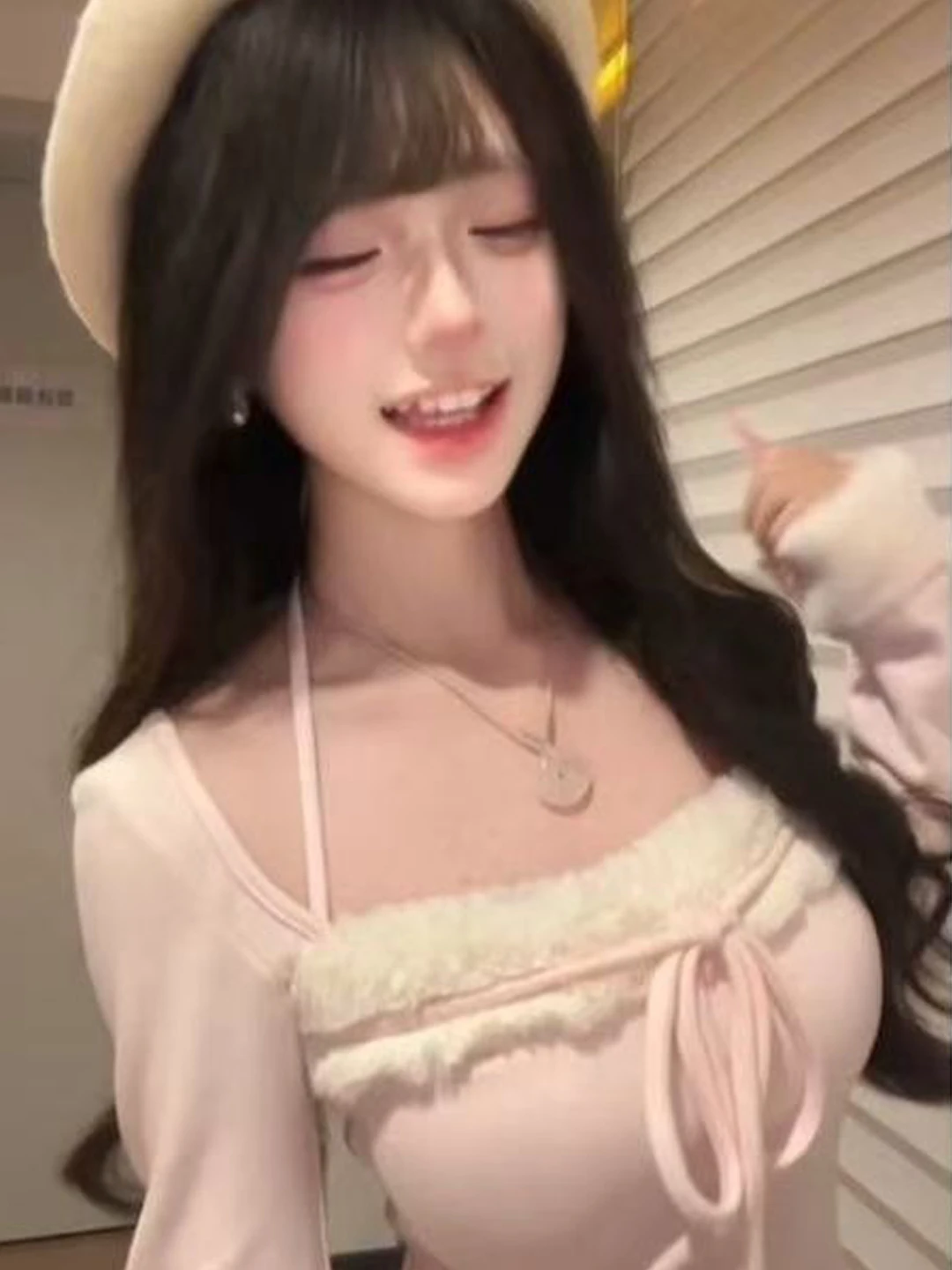 

Sweet Fur Patchwork Long Sve Square Collar Winter T-irt Slim Fit Faionable Base Layer Top for Women Ele Slimming