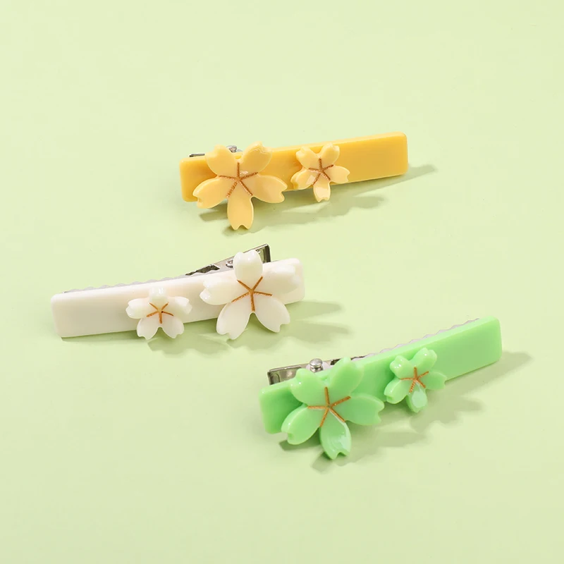 Clearance Sale = new Japanese cherry Blossom alligator clips lovely Girl side hairpin sixteen colors hair accessories