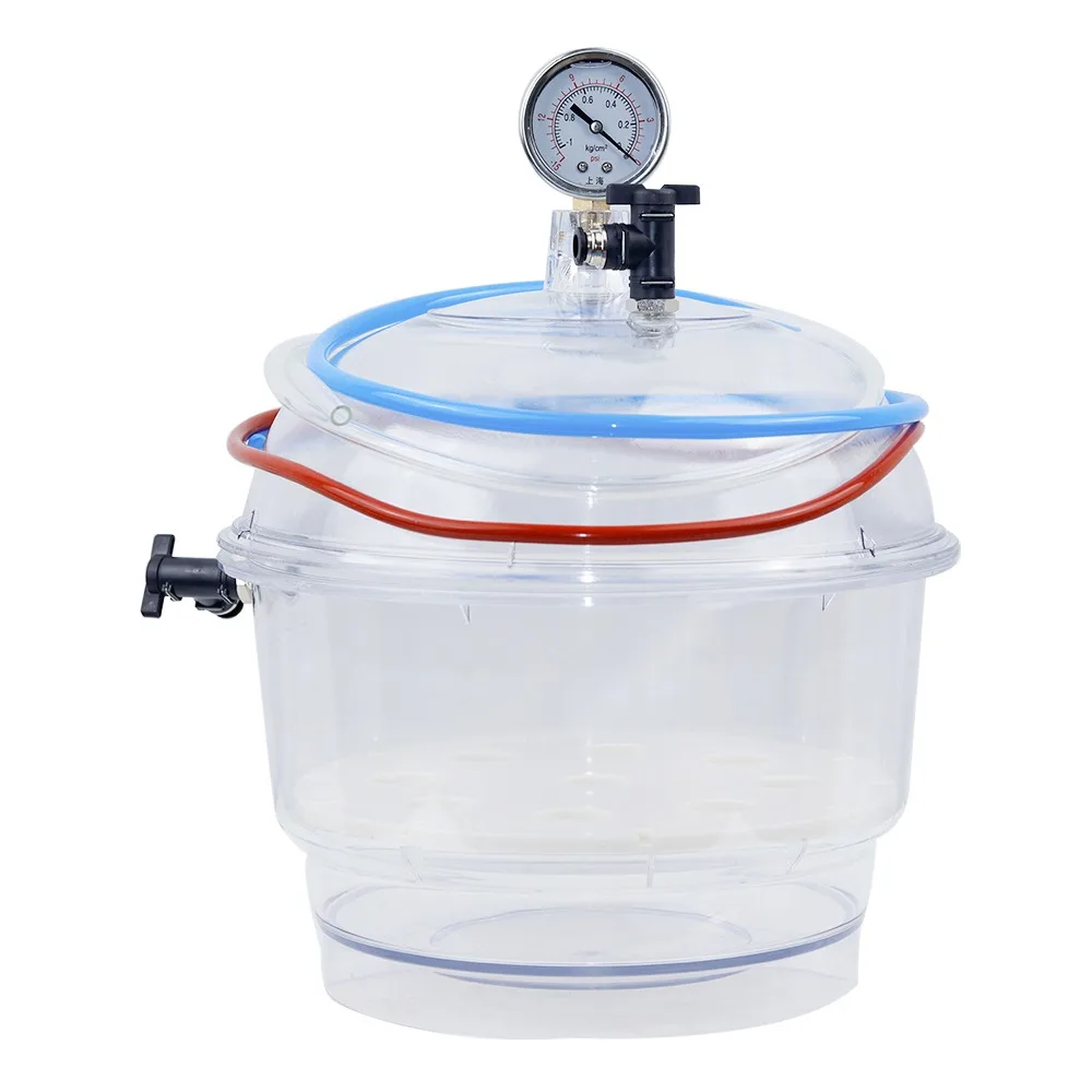 Vacuum Desiccators, Small Lab Desiccator, Double Valves Glassware Lab Desiccator Dryer Vacuum Desiccator Jar, 150mm/250mm