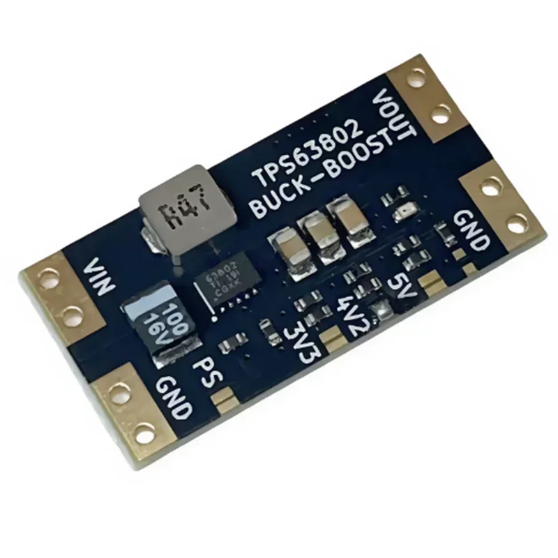 TPS63802 Auto Buck‑Boost Power Supply Module, 3.3V 4.2V 5.0V Output, Lithium‑Battery USB Step‑Up‑Down Converter Board