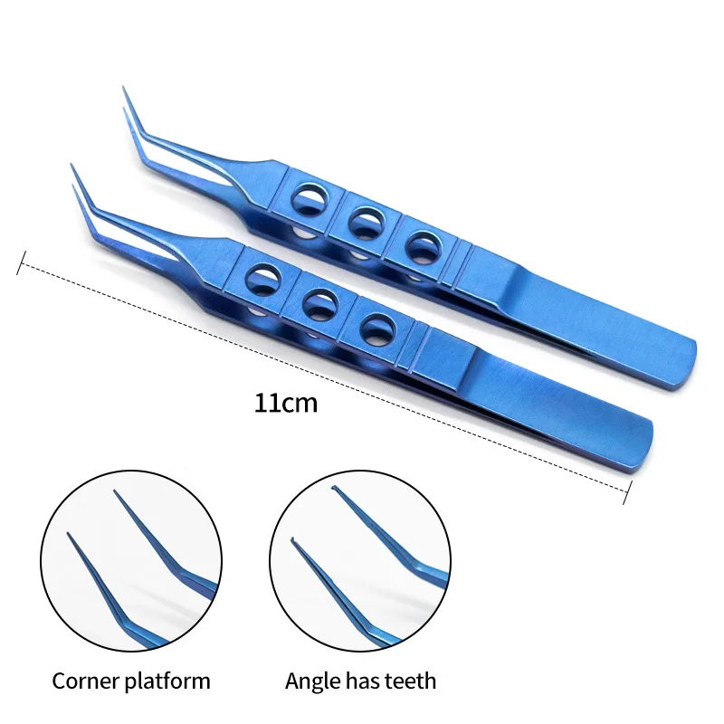 11 cm Titan Pinzette Ophthalmic Micro Scissor Pinzette Titan Mikrochirurgische Instrumente Augenlid Pinzette Ophthalmic