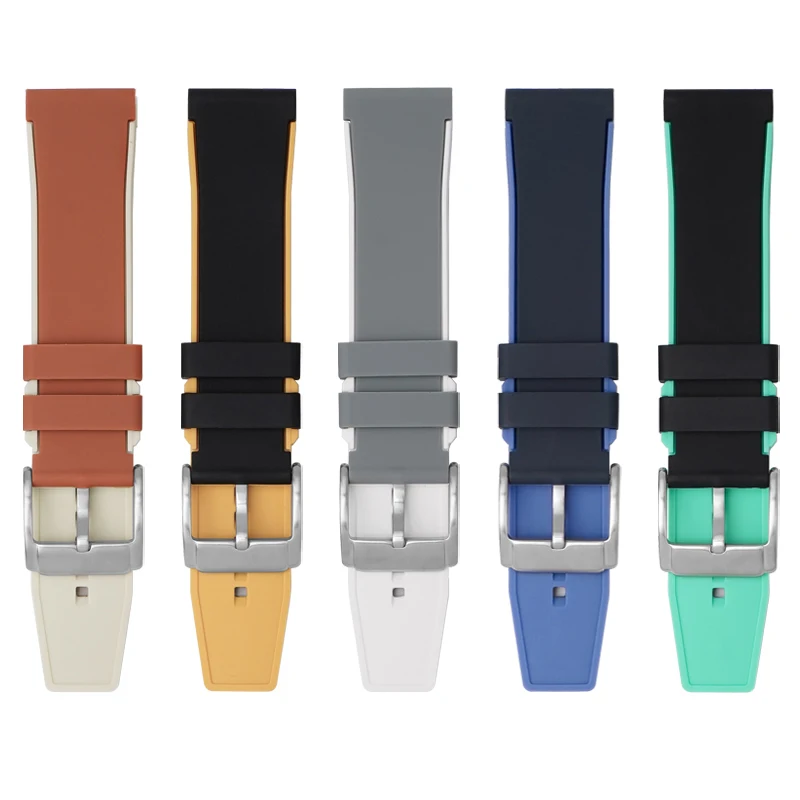 22mm Soft Silicone Strap for Blancpain Co Branding Fifty Fathoms Fashion Diving Sports Replacement WatchBand With tools