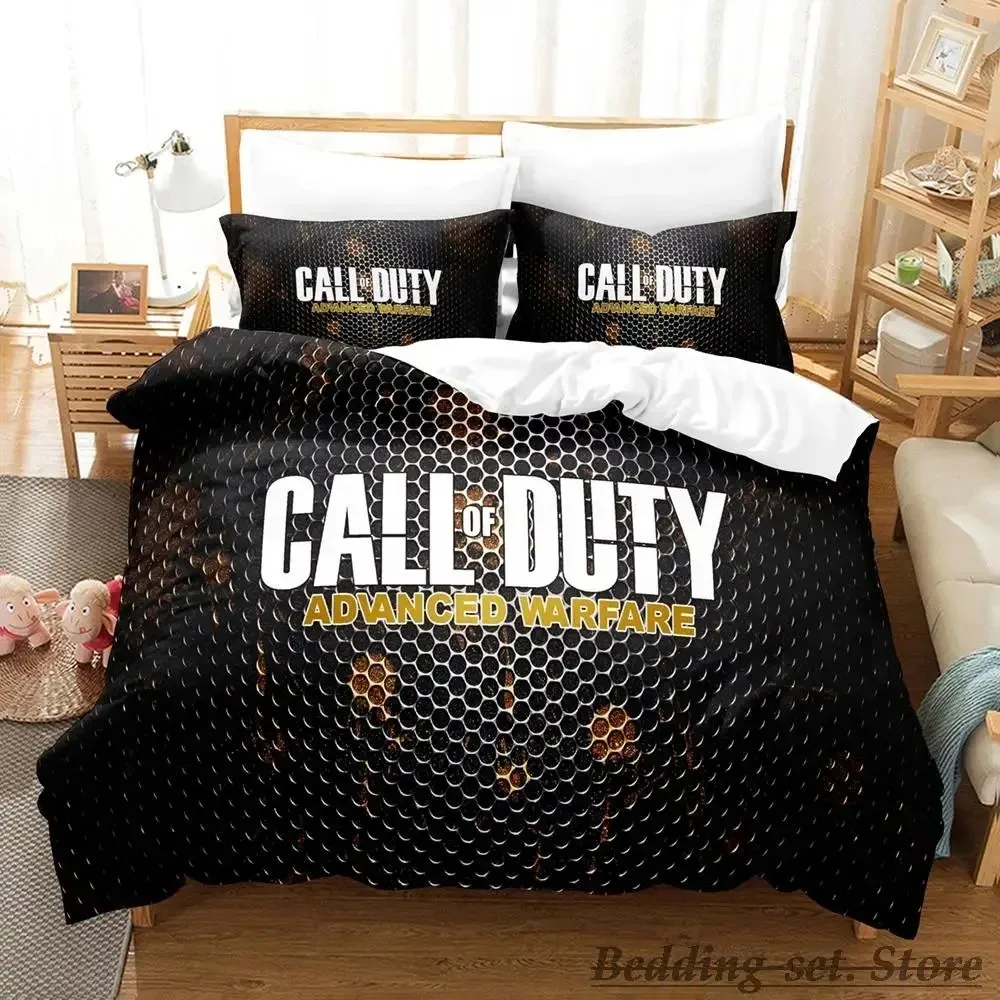 2023 Game Call of Duty Emblem Bedding Set Cartoon Anime Three-piece Set Adult Kid Bedroom Duvetcover Sets 3D Kawaii Cama