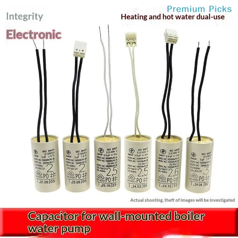 portableWater Pump Capacitor Anti-aging Long Lasting Replacement for Wall Mounted Gas Boiler Heating Circulation Pump