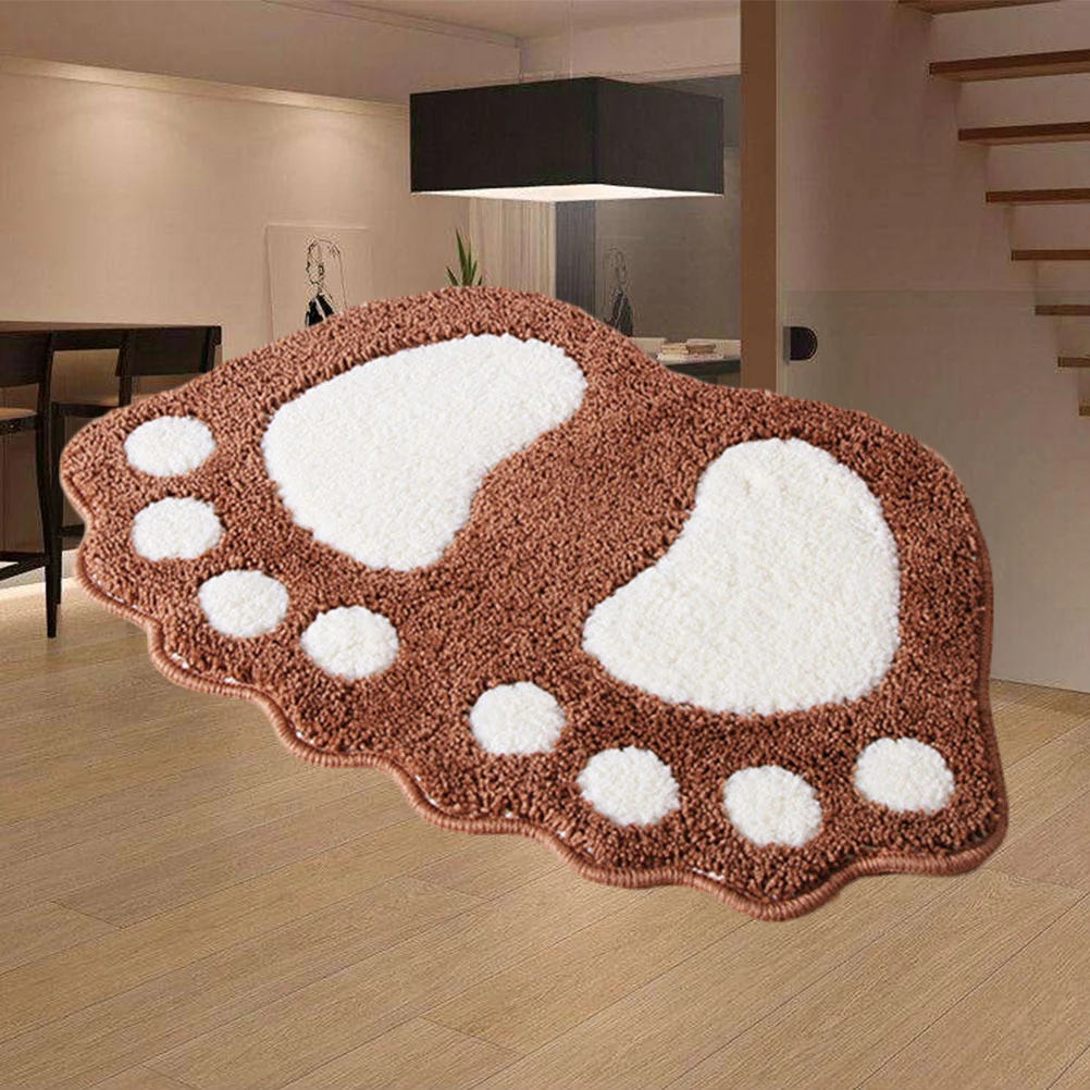 

Footprint Design Floor Mat Non-slip Doormat Rugs Bedroom Mats Water-absorbing Carpet Decor for Bathroom Kitchen Living Room (