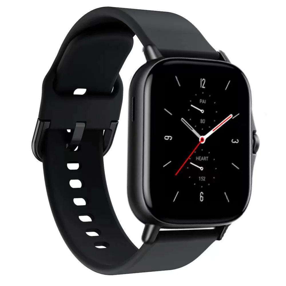20 مللي متر 22 مللي متر سيليكون حزام ل Amazfit Bip 5/6 GTR 4/GTS 4 mini 3 2 الرياضة سوار حزام الساعات ل Amazfit التوازن 2/نشط 2 حزام