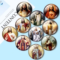 The resurrection of Christ Jesus 10pcs 12mm/18mm/20mm/25mm Round photo glass cabochon demo flat back Making findings