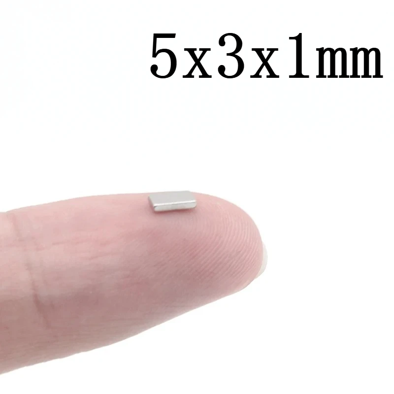 5X3x1 Small Block Magnets 5*3*1 For Home Refrigerators, Offices DIY 5mm X 3mm X 1mm  Strong Powerful Magnet 5x3x1mm