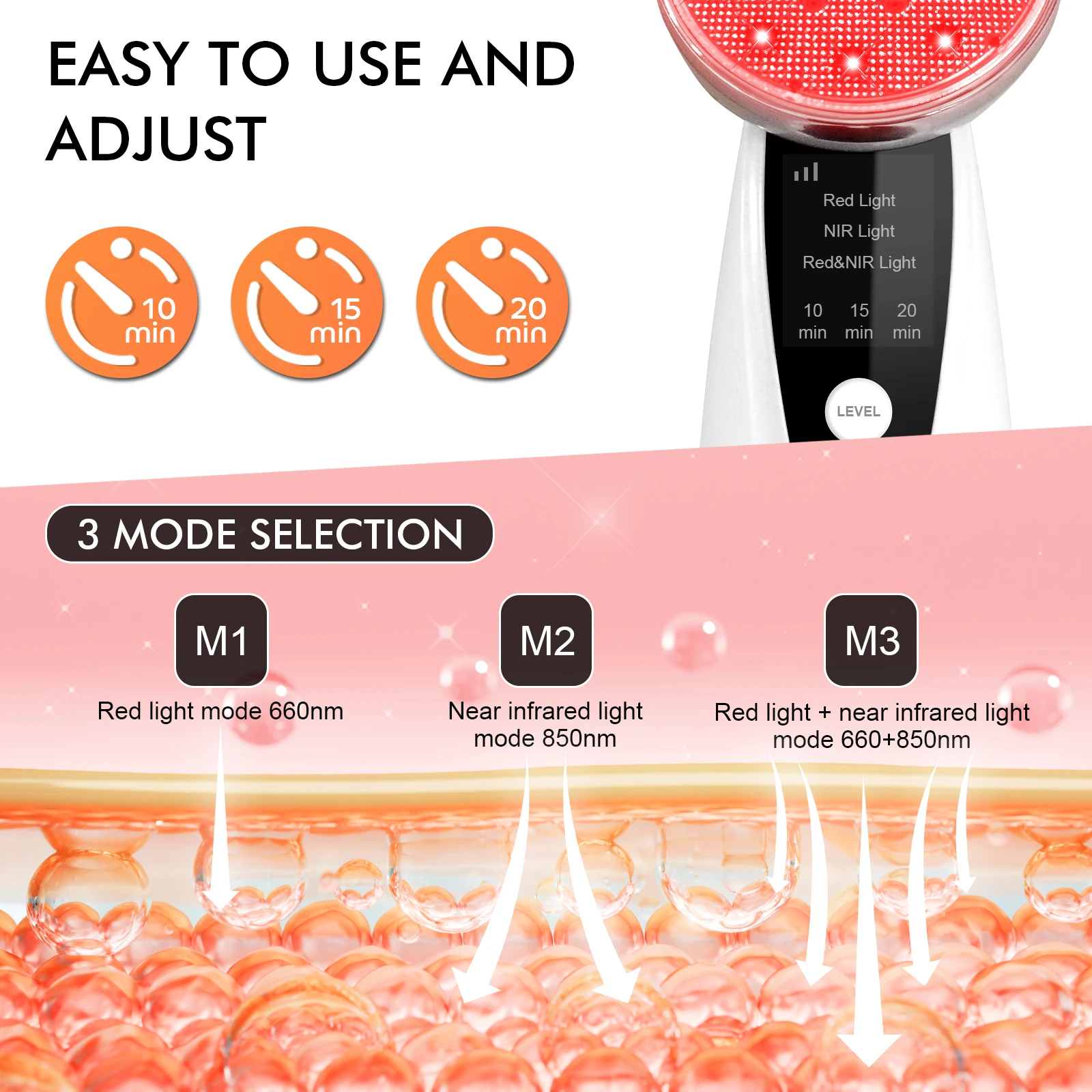 RED LED+ Anti-Aging Therapy by Project E Beauty | Collagen Boosting | Instant Firming and Lifting | Reduces Fine Lines & Wrinkle