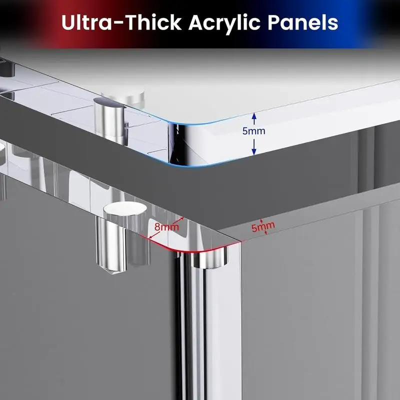 Clear Acrylic Elite Trainer Box Protector with Magnetic Closure,5mm Thick Wall ETB Storage Case,Dustproof Trading Card Display Box,Transparent Stackable Collector Organizer for ETB Boxes,Booster Boxes and TCG Gaming Collections