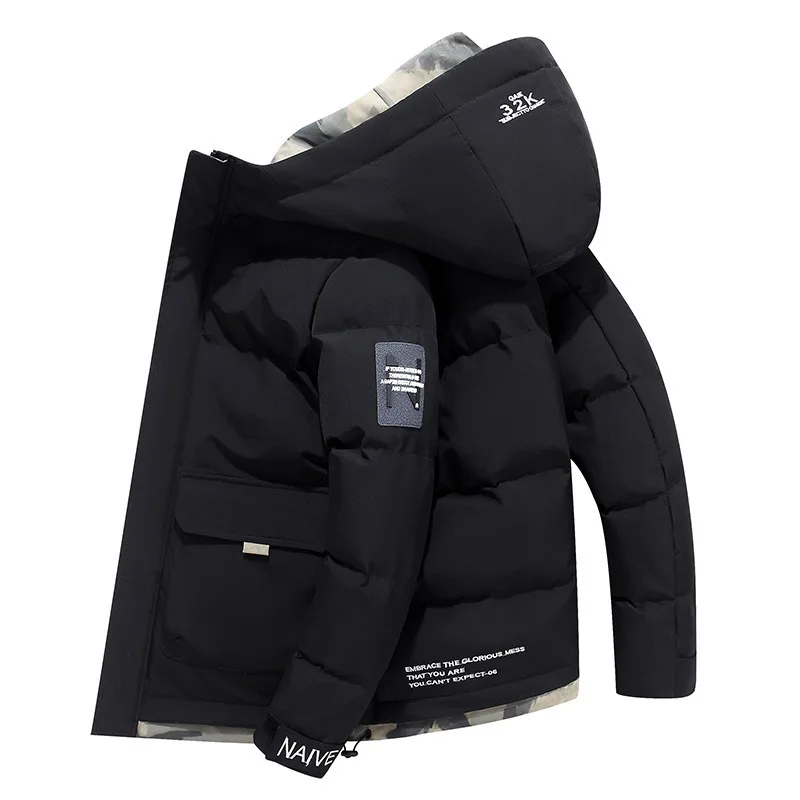 

Winter Jacket Men Parkas Short Thickened Cotton-padded Jackets Male Autumn Winter Korean Version Trendy Warm Cotton Padded Coats