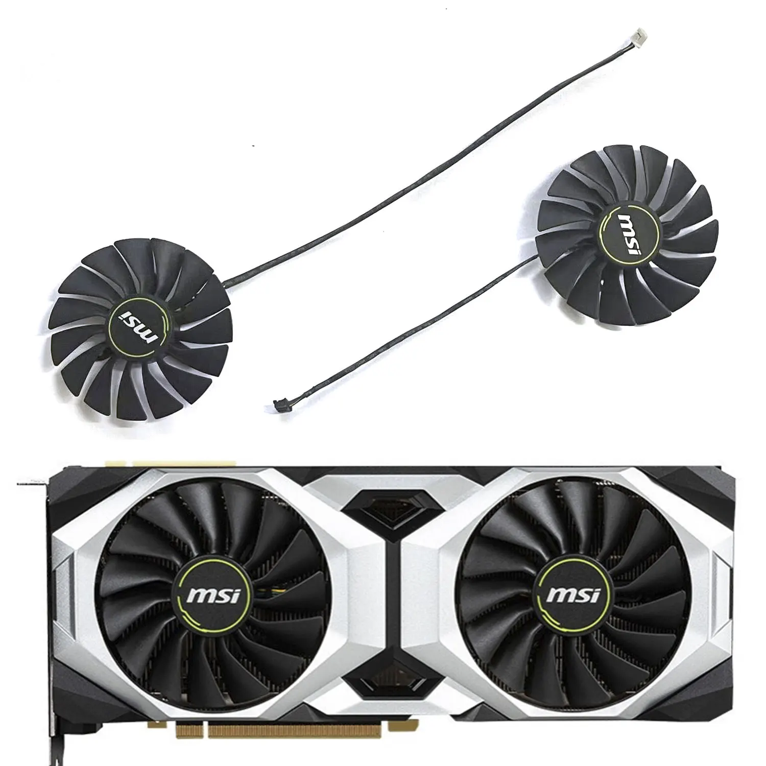 Original rtx2080ti gpu lüfter 88mm 4pin pla09215b12h geeignet für msi rtx 2080, 2080ti, 2080 super ventus grafikkarten lüfter