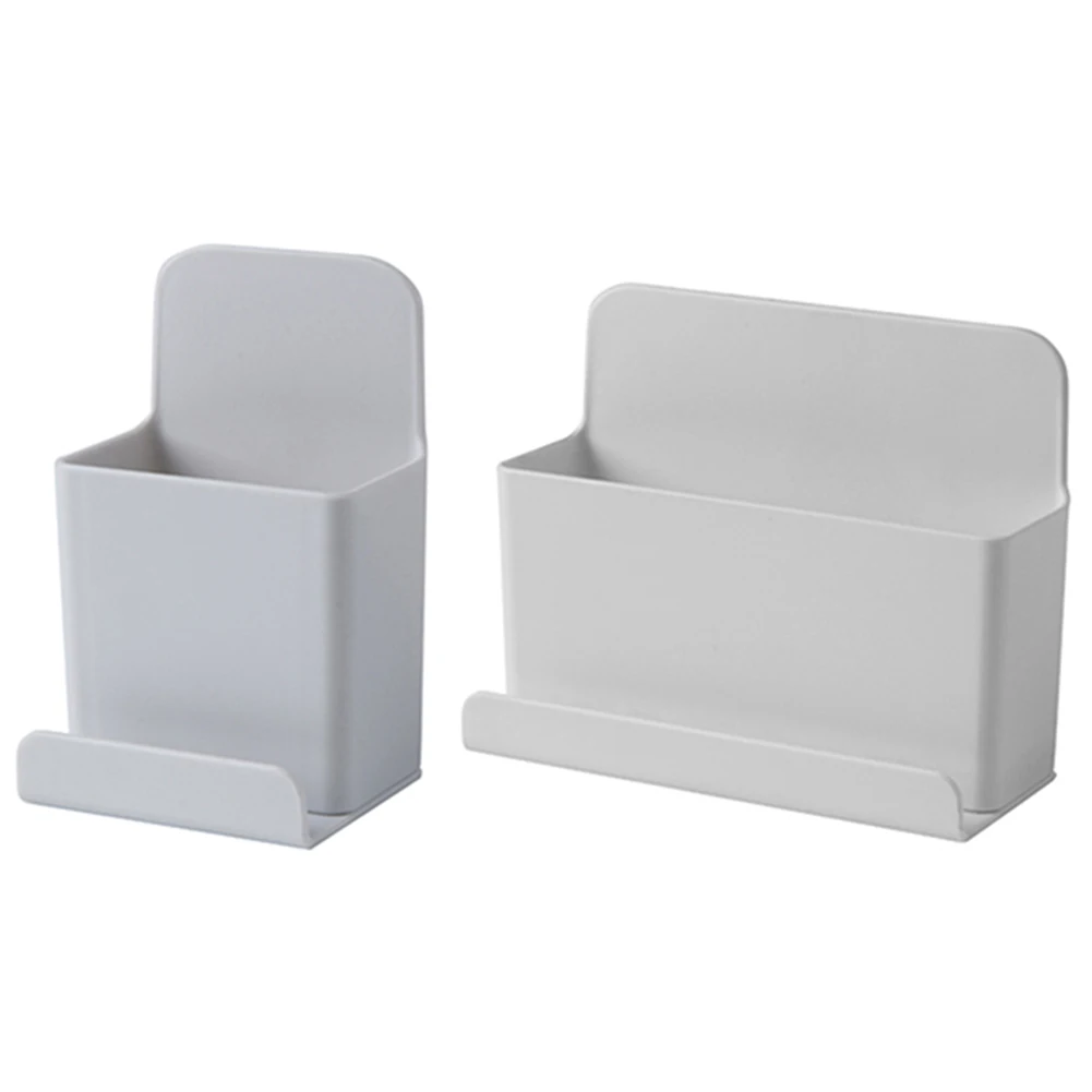 Remote Controller Case Wall Mount Phone Hanging Rack Self Adhesive Phone Storage Holder Multifunction for Bedroom Living Room