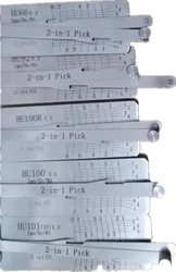 Ferramentas de serralheiro, 2 em 1, Decodificador Lishi HU66, HU100 HU83 HU92 HU100R HU101 HY22 SIP22 para VW Ford BMW