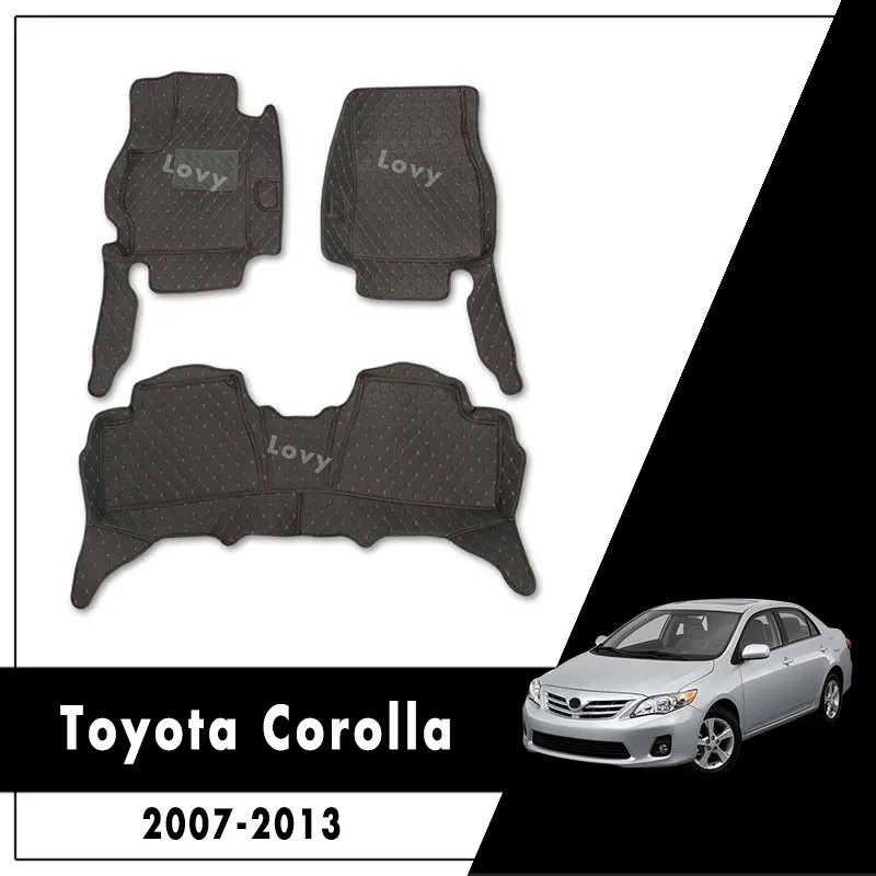 Car Floor Mats For Toyota Corolla X 10th E140 E150 2007 2008 2009 2010 2011 2012 2013 Floorliner Interior Accessory Carpets