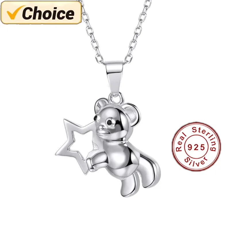 

925 Sterling Silver Charms Necklace High-quality Jewelry Exquisite Fashion Women Classic Cute Necklace