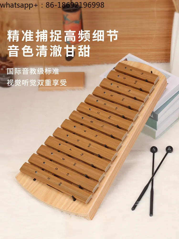 Xylophone 13-tone Professional Performance Grade Treble Alto Fiber Keys Orff Percussion Instrument