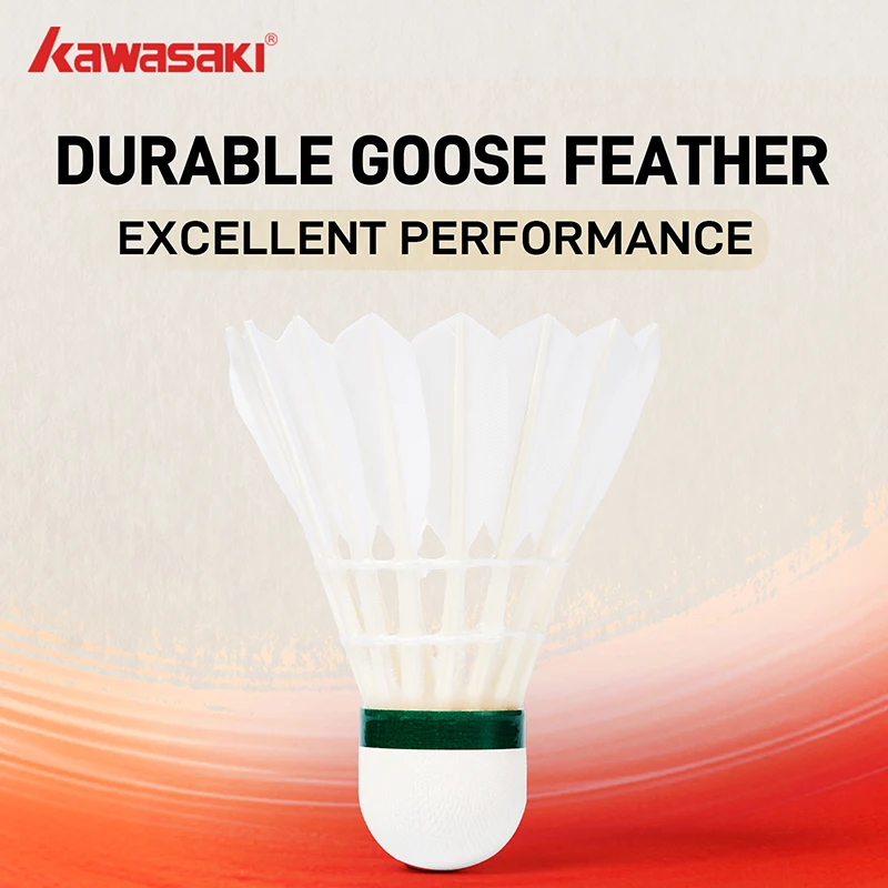 Kawasaki – balle de Badminton KING 8E/10E, volant en plumes d'oie pour raquette d'entraînement, Sport, volants durables