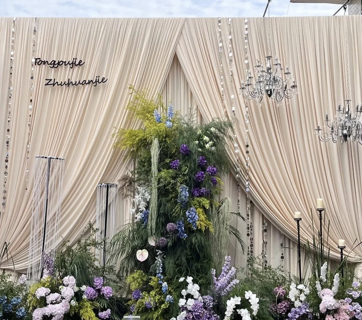 

Бежевый матовый фон из лайкры, занавеска для вечеринки, свадьбы, морщин, бесплатные фото шторы, занавески, украшение для детской обуви