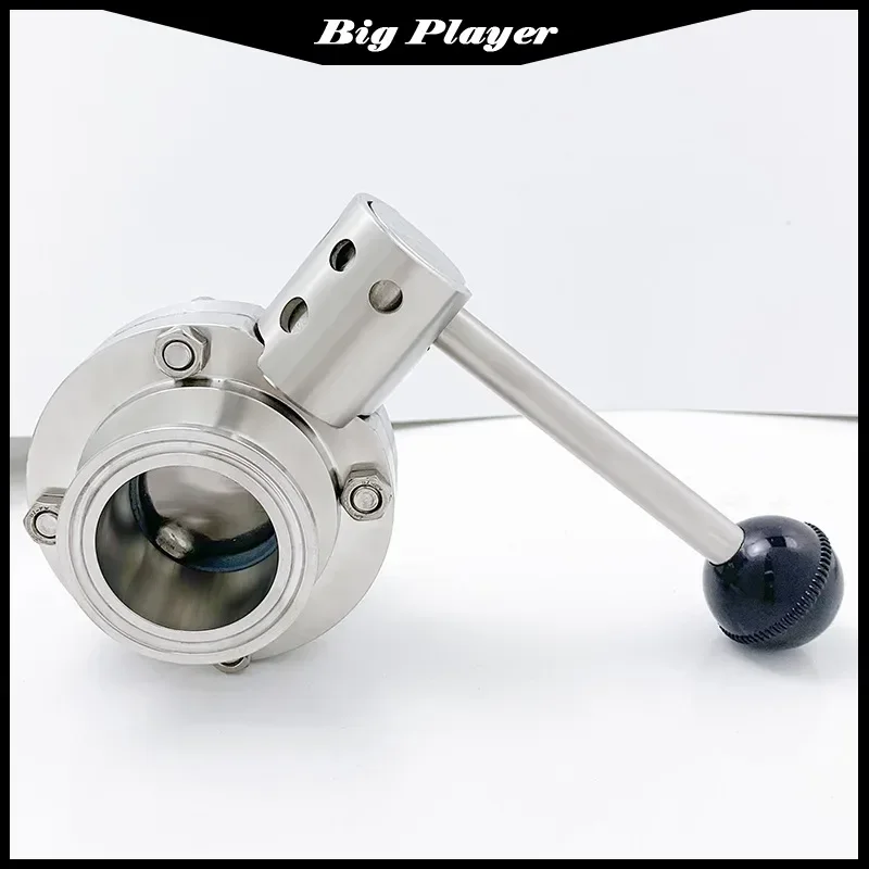 304 Sanitary Quick-loading Butterfly Valve, 316 Stainless Steel Clamp Chuck Manual Buckle Disc Valve