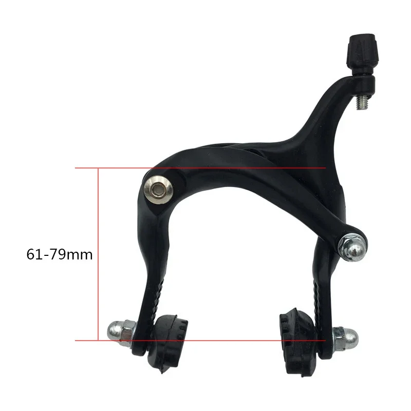 Bicycle Brake 61-79mm Long-reach Rear & Front C Caliper Brake Set Bike Side Pull Polished Bicycle Caliper C Brake Caliper