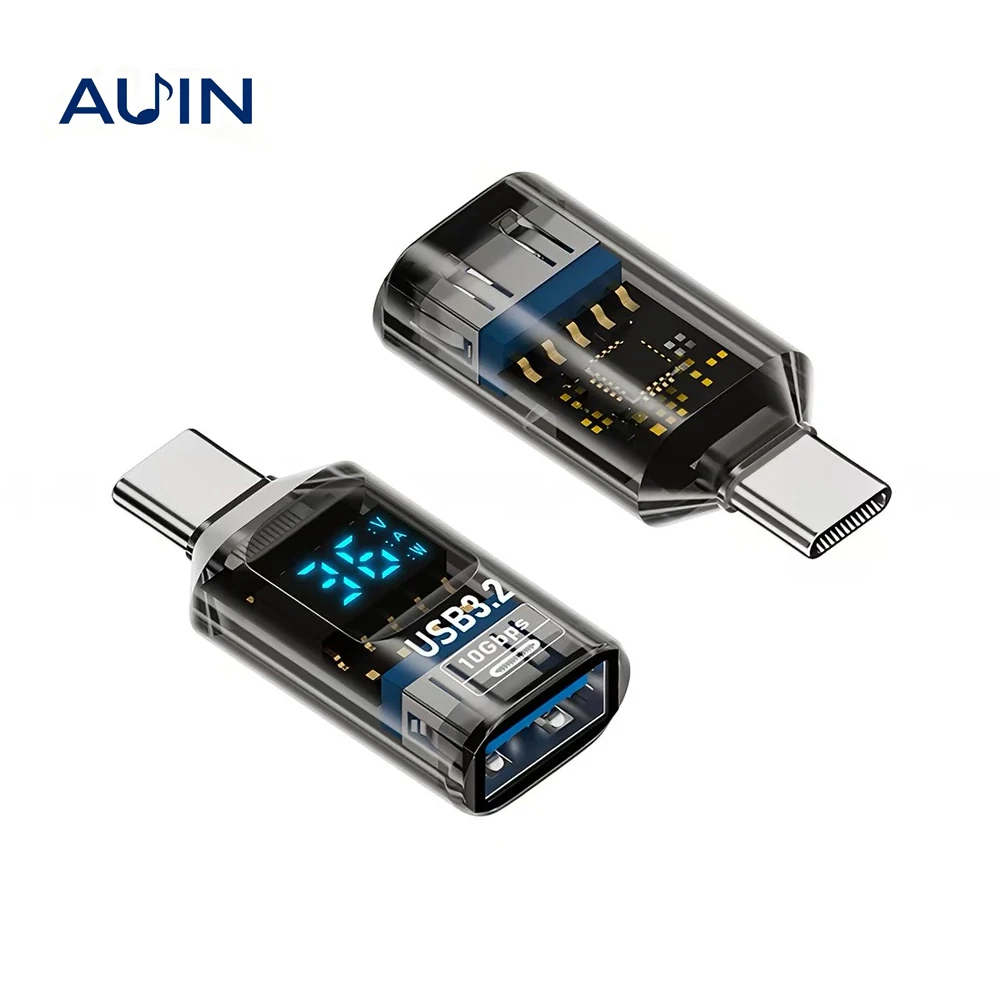 Display USB 3.2 10G Converter Type C Male To USB-A Female Adapter Data Transfer 60W Fast Charging For iPhone16 15 Laptop